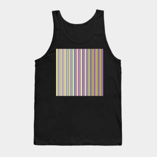 Purple and yellow stripe pattern Tank Top